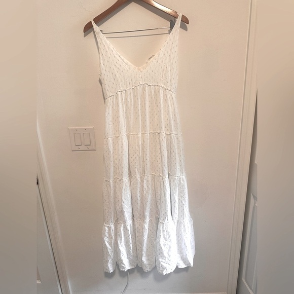 Splendid Gwendolyn Maxi Dress in Shimmer White Sz XS - Picture 3 of 11